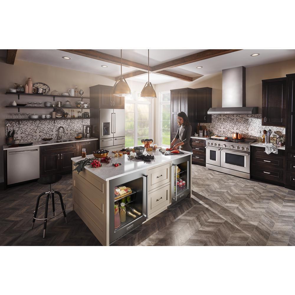 Kitchenaid KURL314KSS 24" Undercounter Refrigerator with Glass Door and Shelves with Metallic Accents