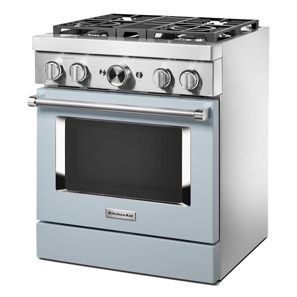 KFDC500JMB KitchenAid® 30'' Smart Commercial-Style Dual Fuel Range with 4 Burners