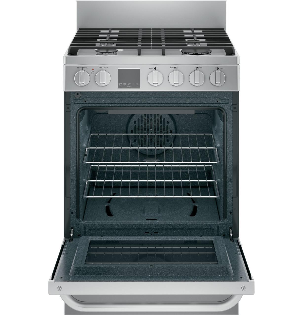 Haier QGAS740RMSS 24" 2.9 Cu. Ft. Gas Free-Standing Range with Convection and Modular Backguard