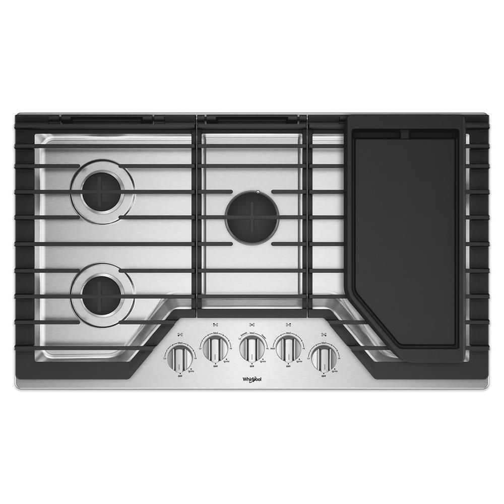 Whirlpool 36-inch Gas Cooktop with Griddle