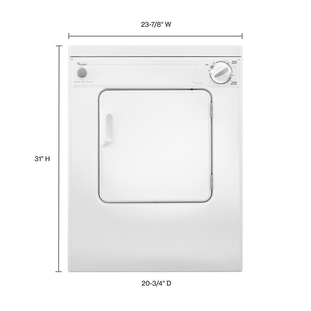 Whirlpool LDR3822PQ 3.4 cu. ft. Compact Front Load Dryer with Flexible Installation