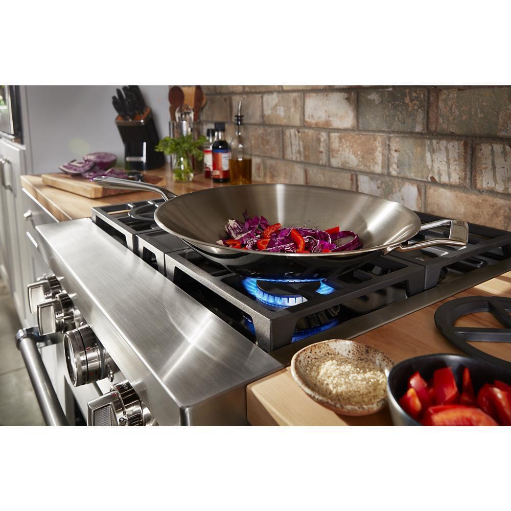 KFDC500JBK KitchenAid® 30'' Smart Commercial-Style Dual Fuel Range with 4 Burners