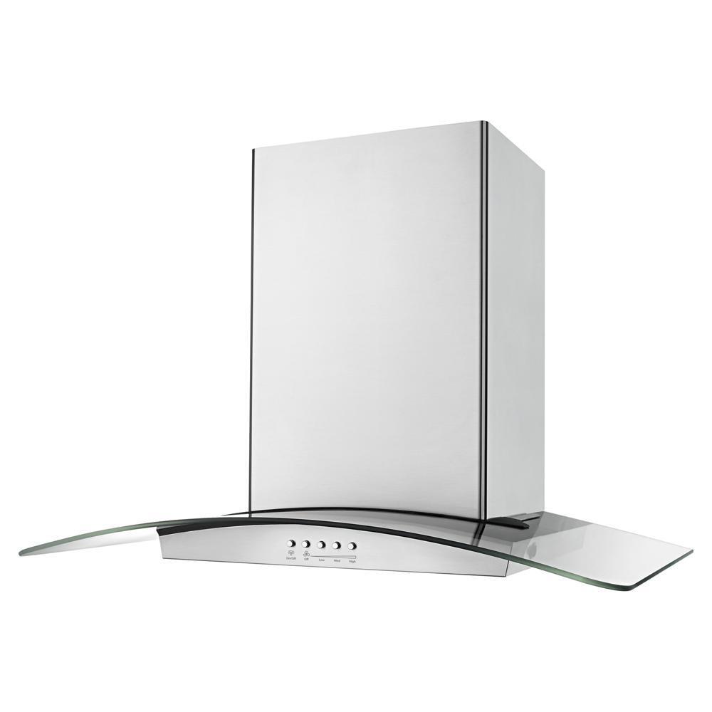 Whirlpool WVW75UC0DS 30" Modern Glass Wall Mount Range Hood