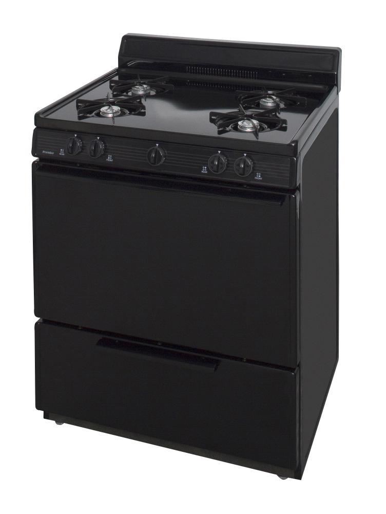 Premier BFK100BP 30 in. Freestanding Battery-Generated Spark Ignition Gas Range in Black