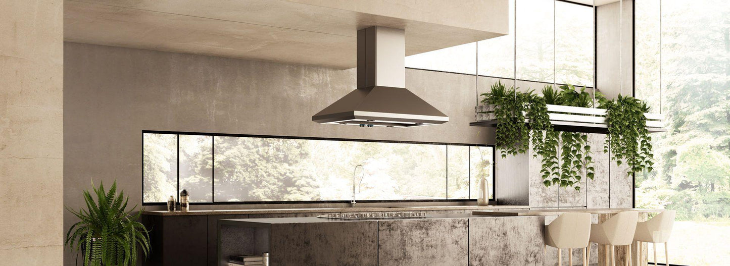 Elica ELI142S2 LEONE IS Island Range Hood 42" wide - 1200CFM