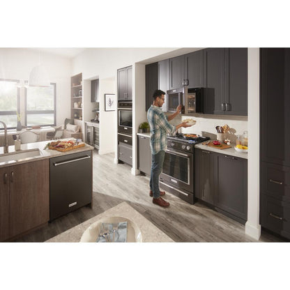 Kitchenaid KSGG700EBS 30-Inch 5-Burner Gas Slide-In Convection Range