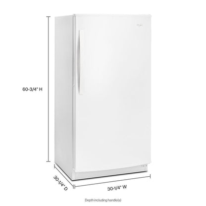 Whirlpool WZF57R16FW 16 cu. ft. Upright Freezer with Frost-Free Defrost