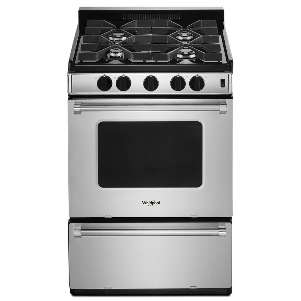 Whirlpool WFG500M4HS 24-inch Freestanding Gas Range with Sealed Burners