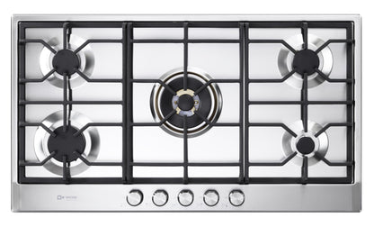 VDGCT536FSS Verona 36" Designer Gas Cooktop-Brass Burners SS