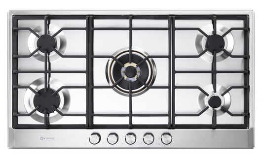 VDGCT536FSS Verona 36" Designer Gas Cooktop-Brass Burners SS
