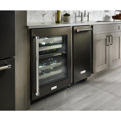 Kitchenaid KRFC704FBS 23.8 cu. ft. 36" Counter-Depth French Door Platinum Interior Refrigerator with PrintShield™ Finish