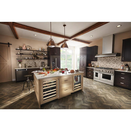 Kitchenaid KUWL214KPA 24" Panel-Ready Undercounter Wine Cellar with Wood-Front Racks