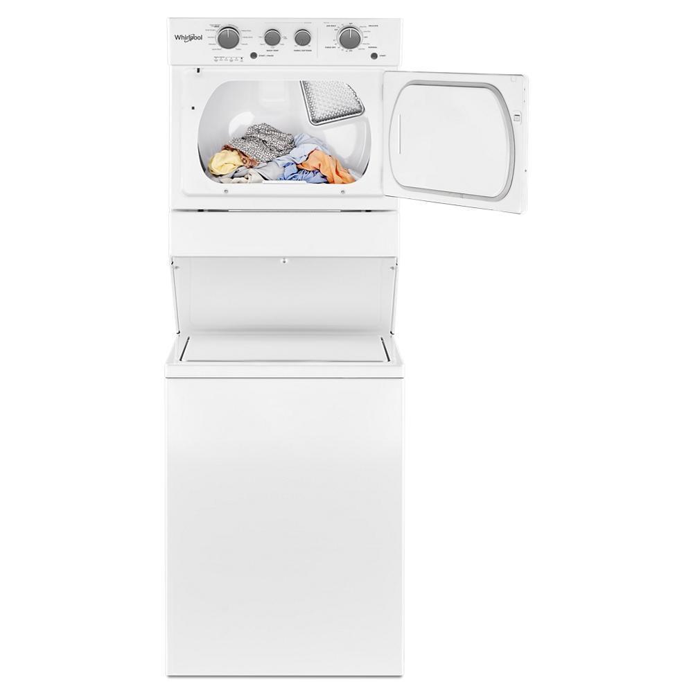 Whirlpool WGT4027HW 3.5 cu.ft Gas Stacked Laundry Center 9 Wash cycles and AutoDry™