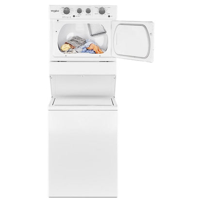 Whirlpool WGT4027HW 3.5 cu.ft Gas Stacked Laundry Center 9 Wash cycles and AutoDry™