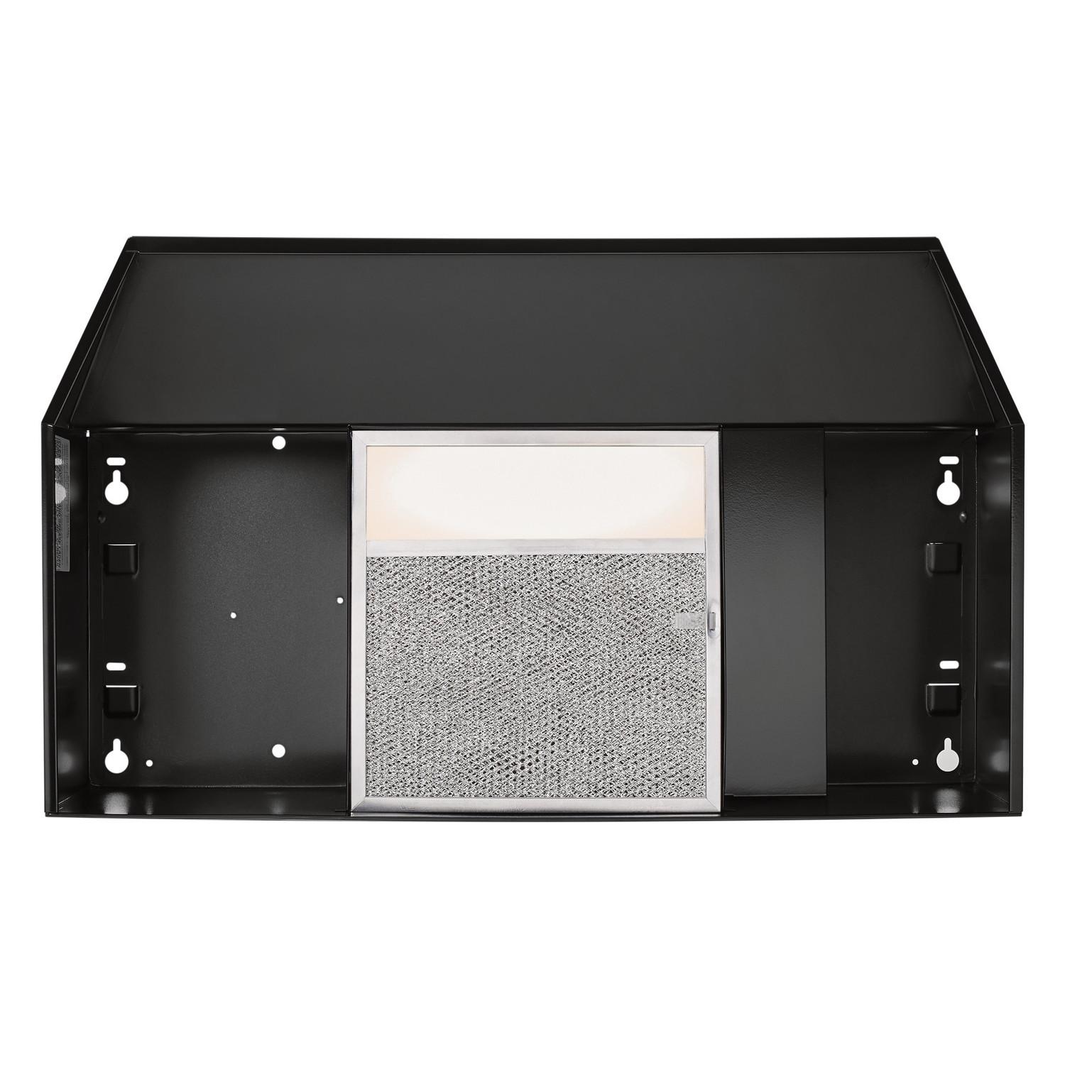 BUEZ330BL Broan® 30-Inch Convertible Under-Cabinet Range Hood w/ Easy Install System, 260 Max Blower CFM, Black