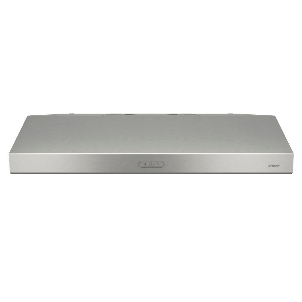 BCDF136SS Broan® Glacier 36-Inch Convertible Under-Cabinet Range Hood, 375 Max Blower CFM, Stainless Steel