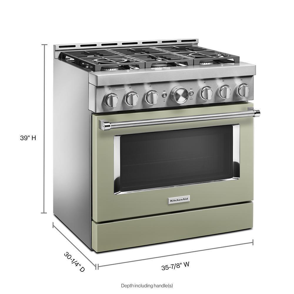 KFGC506JAV KitchenAid® 36'' Smart Commercial-Style Gas Range with 6 Burners