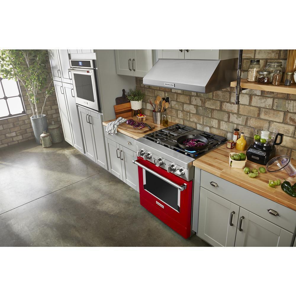 KFDC500JPA KitchenAid® 30'' Smart Commercial-Style Dual Fuel Range with 4 Burners