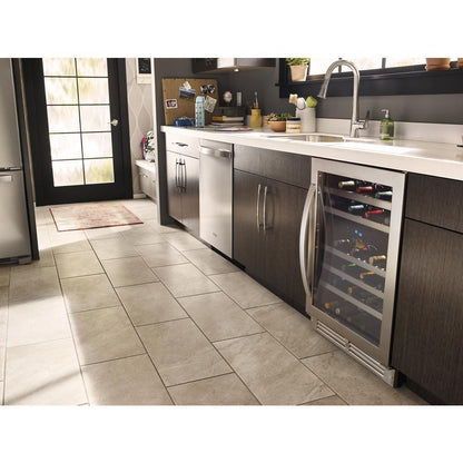 Whirlpool WUW55X24HS 24-inch Wide Undercounter Wine Center with 46-Bottle Wine Storage