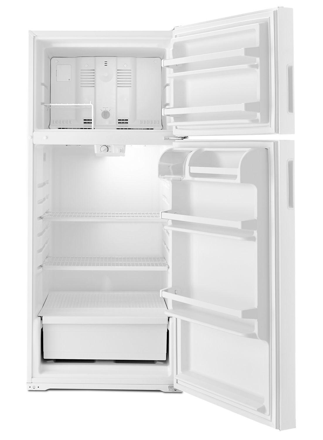 Amana 28-inch Top-Freezer Refrigerator with Gallon Door Storage Bins White