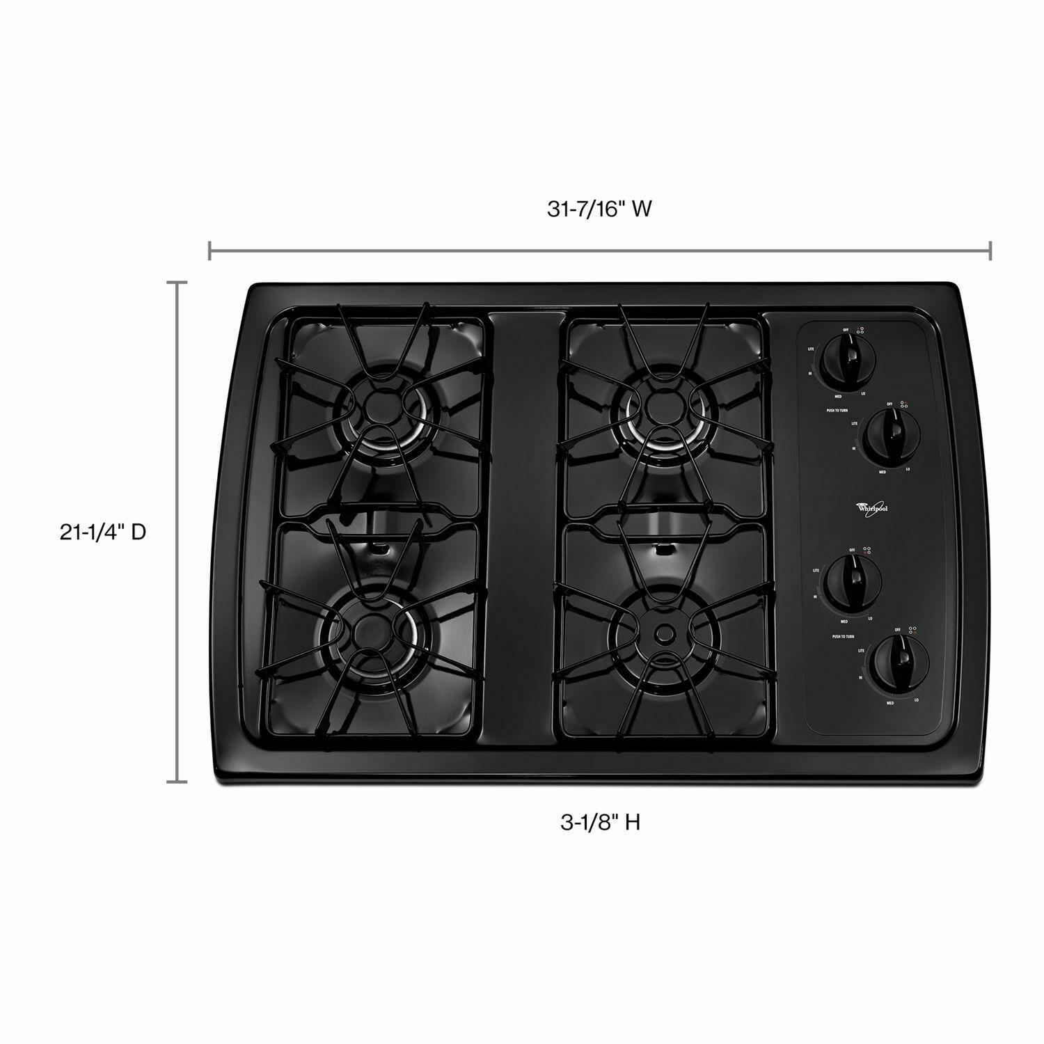 30-inch Gas Cooktop with 5,000 BTU AccuSimmer® Burner - Black