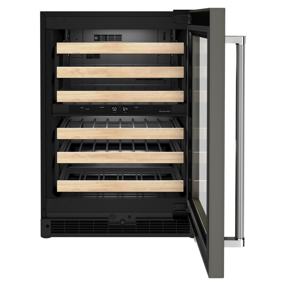 Kitchenaid KUWR214KPA 24" Panel-Ready Undercounter Wine Cellar with Wood-Front Racks