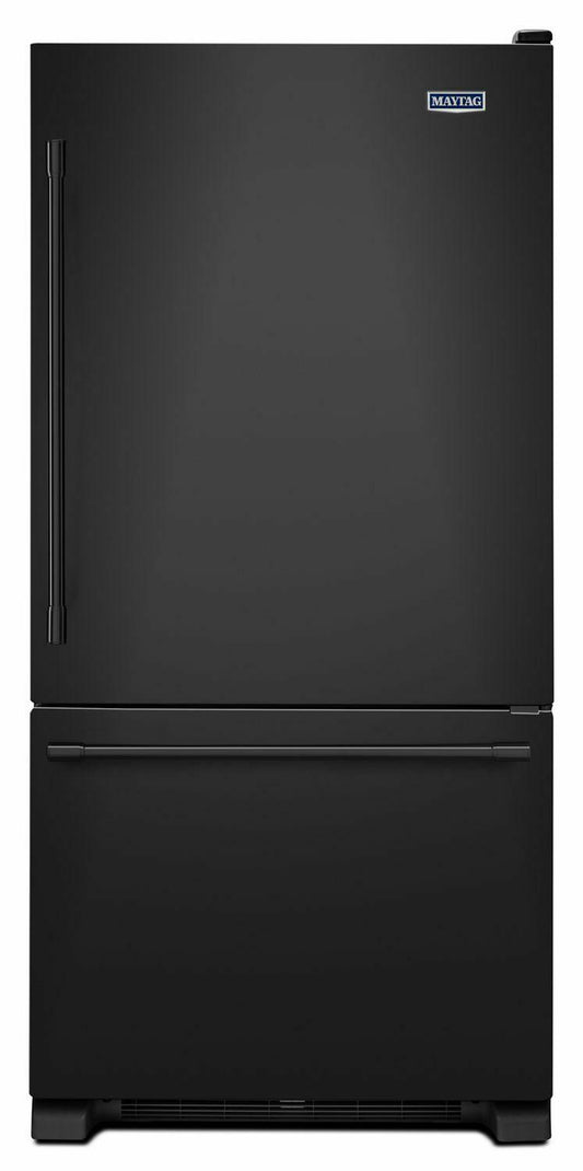 Maytag MBF2258FEB 33-Inch Wide Bottom Mount Refrigerator - 22 Cu. Ft. - Black