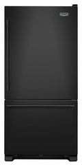 Maytag MBF2258FEB 33-Inch Wide Bottom Mount Refrigerator - 22 Cu. Ft. - Black