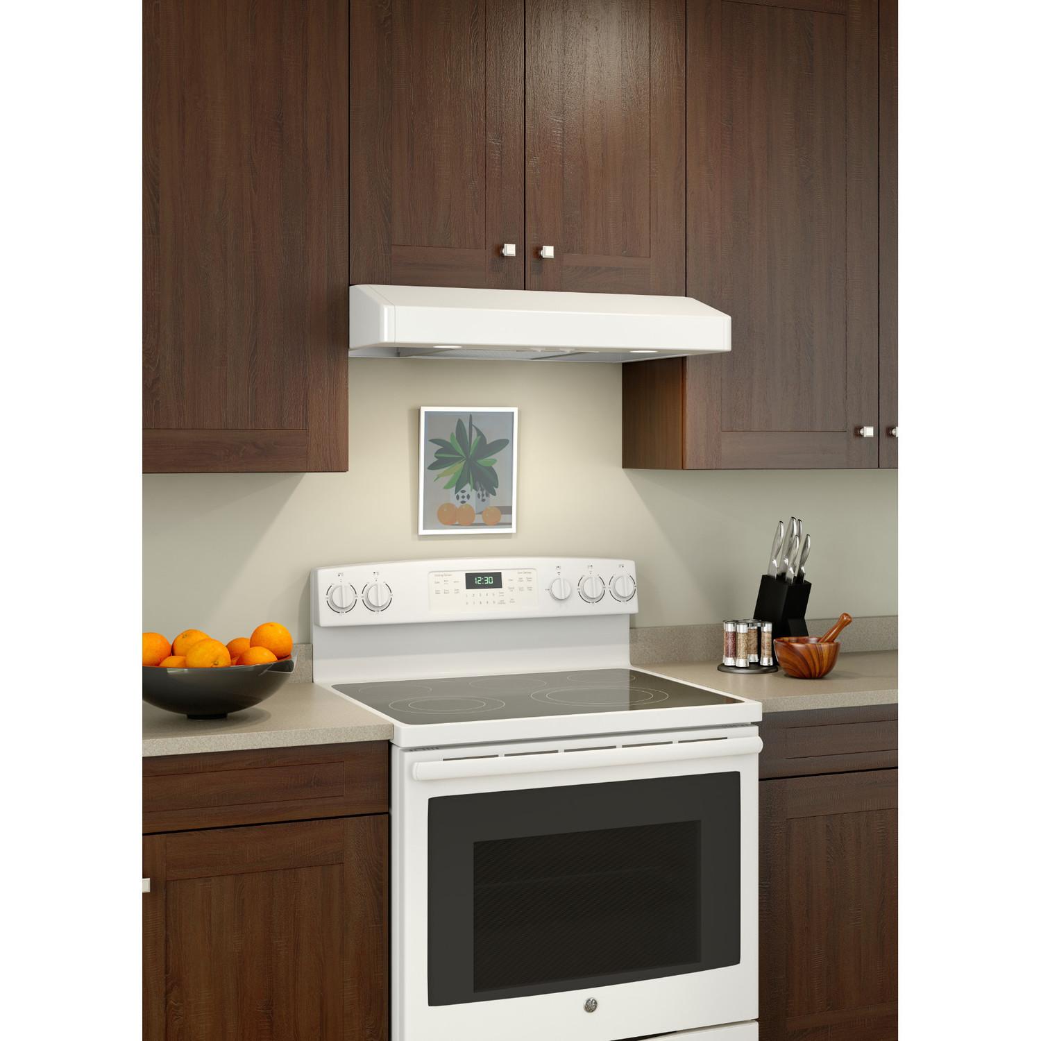 Broan TEN136WW **DISCONTINUED** Broan® Elite 36-Inch Convertible Under-Cabinet Range Hood, White