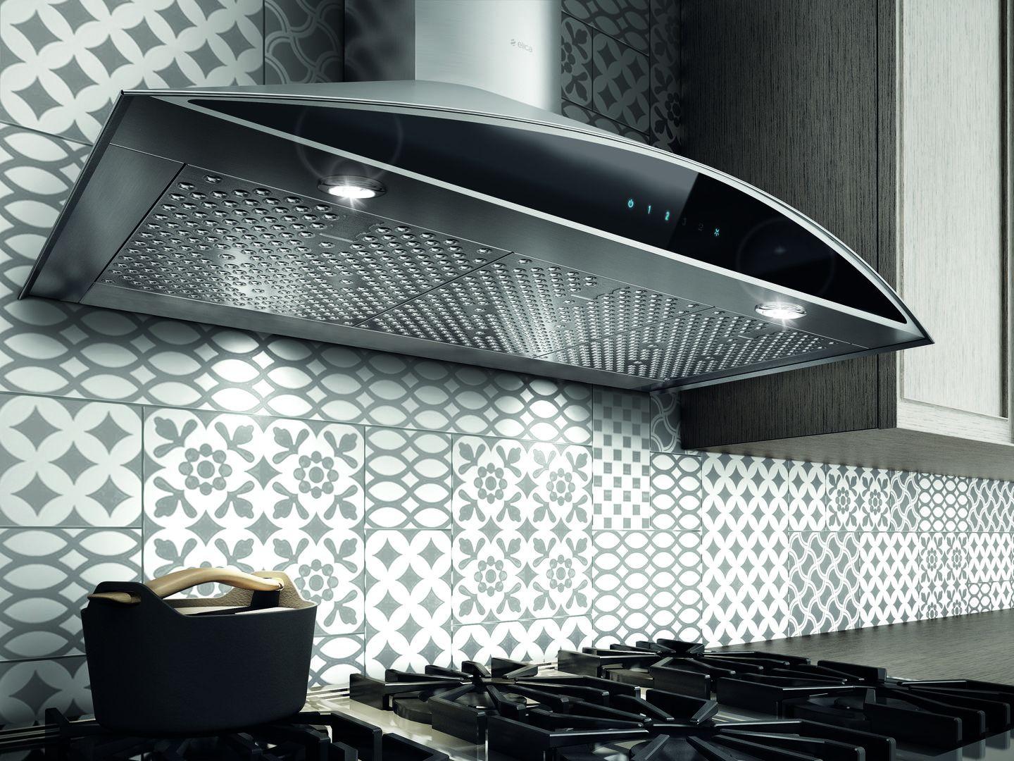 Elica EFG636S1 FOGLIA Wall Mount Range Hood 36" wide - 600CFM