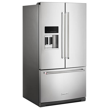 Kitchenaid KRFF577KPS 26.8 Cu. Ft. Standard-Depth French Door Refrigerator with Exterior Ice and Water Dispenser