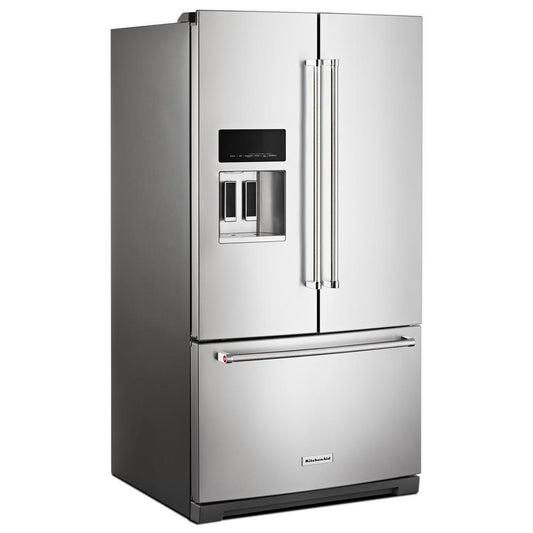 Kitchenaid KRFF577KPS 26.8 Cu. Ft. Standard-Depth French Door Refrigerator with Exterior Ice and Water Dispenser