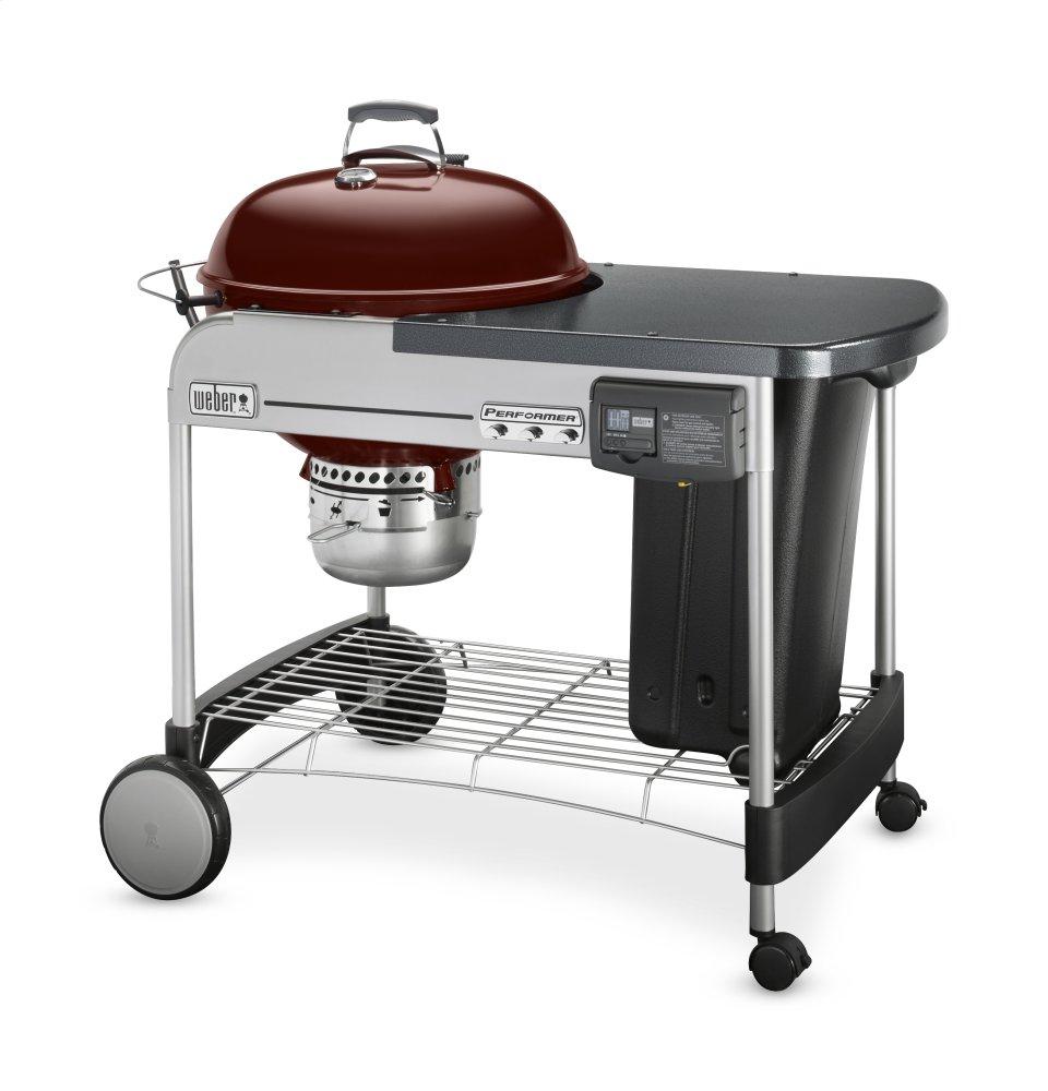 Weber 15503001 Performer Deluxe Charcoal Grill - 22" Crimson