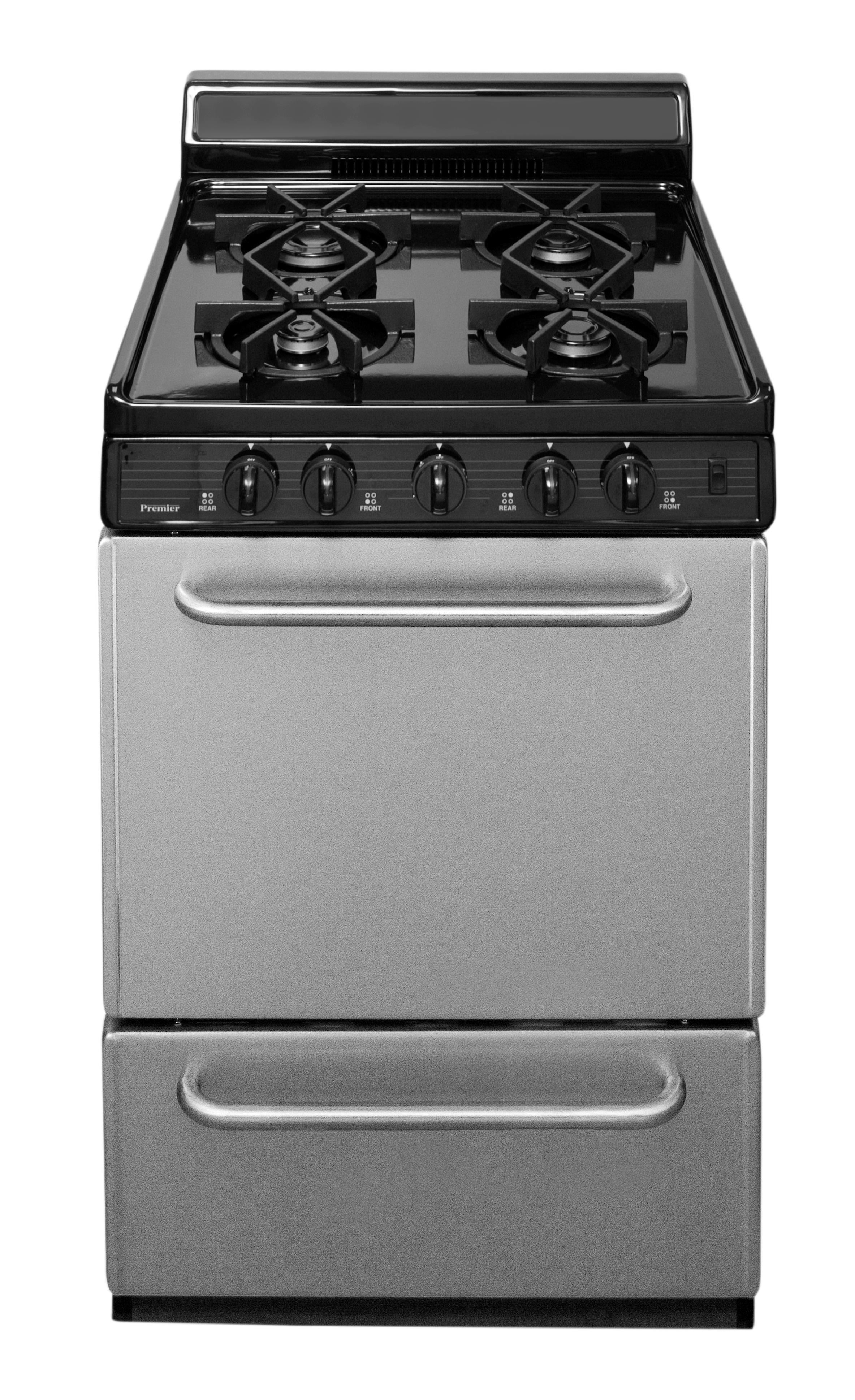 Premier SJK600BP 24" Freestanding Sealed Burner Gas Range in Stainless Steel