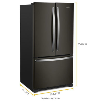 Whirlpool 36-inch Wide French Door Refrigerator with Water Dispenser - 25 cu. ft.