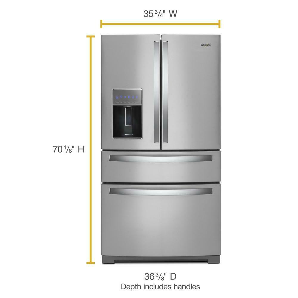 Whirlpool 36-inch Wide 4-Door Refrigerator with Exterior Drawer - 26 cu. ft.