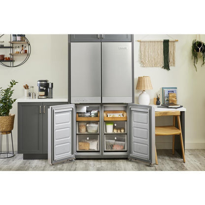 Kitchenaid KRQC506MPS 19.4 cu. ft. 36-inch wide Counter-Depth 4-Door Refrigerator with PrintShield™ Finish