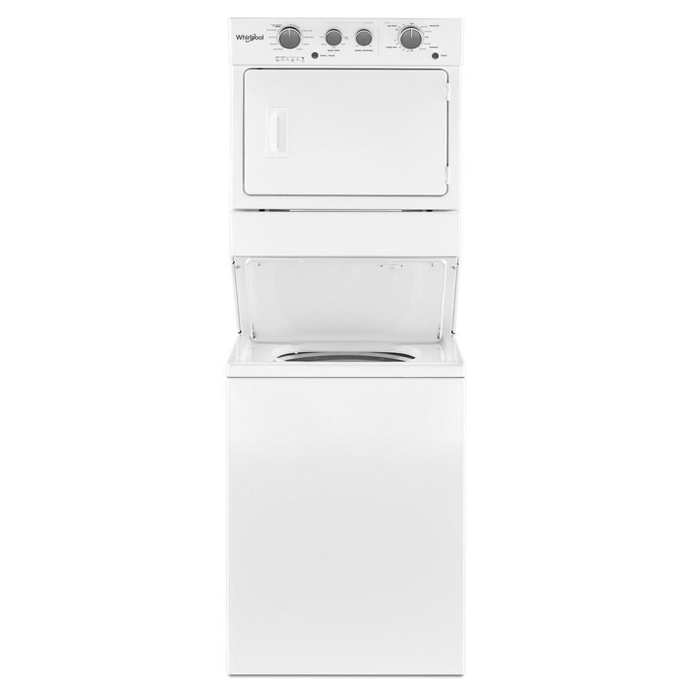 Whirlpool WGT4027HW 3.5 cu.ft Gas Stacked Laundry Center 9 Wash cycles and AutoDry™