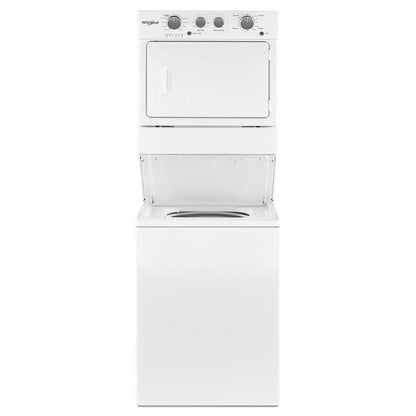Whirlpool WGT4027HW 3.5 cu.ft Gas Stacked Laundry Center 9 Wash cycles and AutoDry™