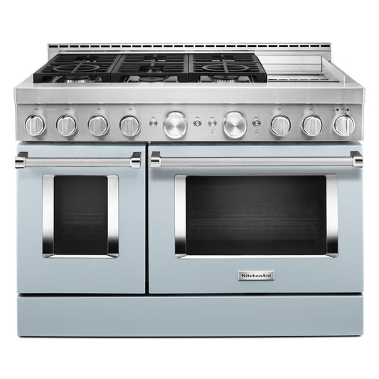KFGC558JMB KitchenAid® 48'' Smart Commercial-Style Gas Range with Griddle