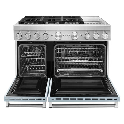 KFDC558JMB KitchenAid® 48'' Smart Commercial-Style Dual Fuel Range with Griddle