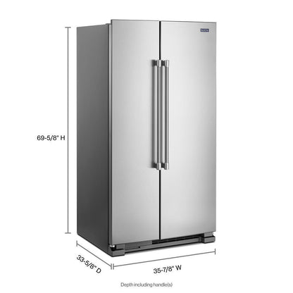 Maytag MSS25N4MKZ 36-Inch Wide Side-by-Side Refrigerator - 25 cu. ft.