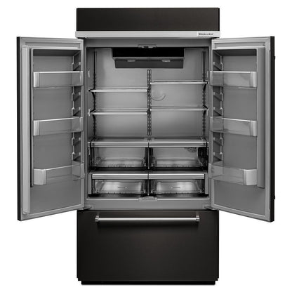 Kitchenaid KBFN502EBS 24.2 Cu. Ft. 42" Width Built-In Stainless French Door Refrigerator with Platinum Interior Design