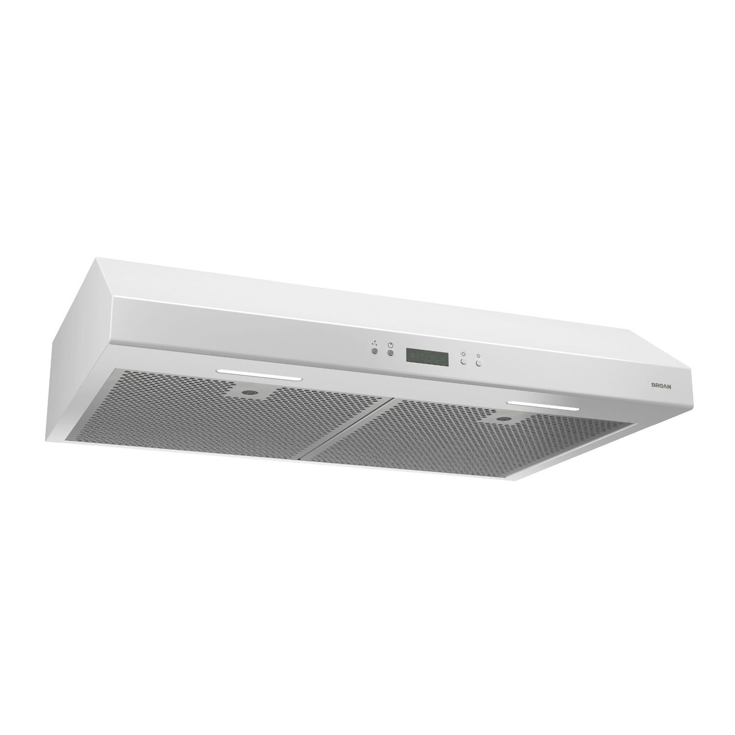 Broan® Glacier 36-Inch Convertible Under-Cabinet Range Hood, 450 Max Blower CFM, White