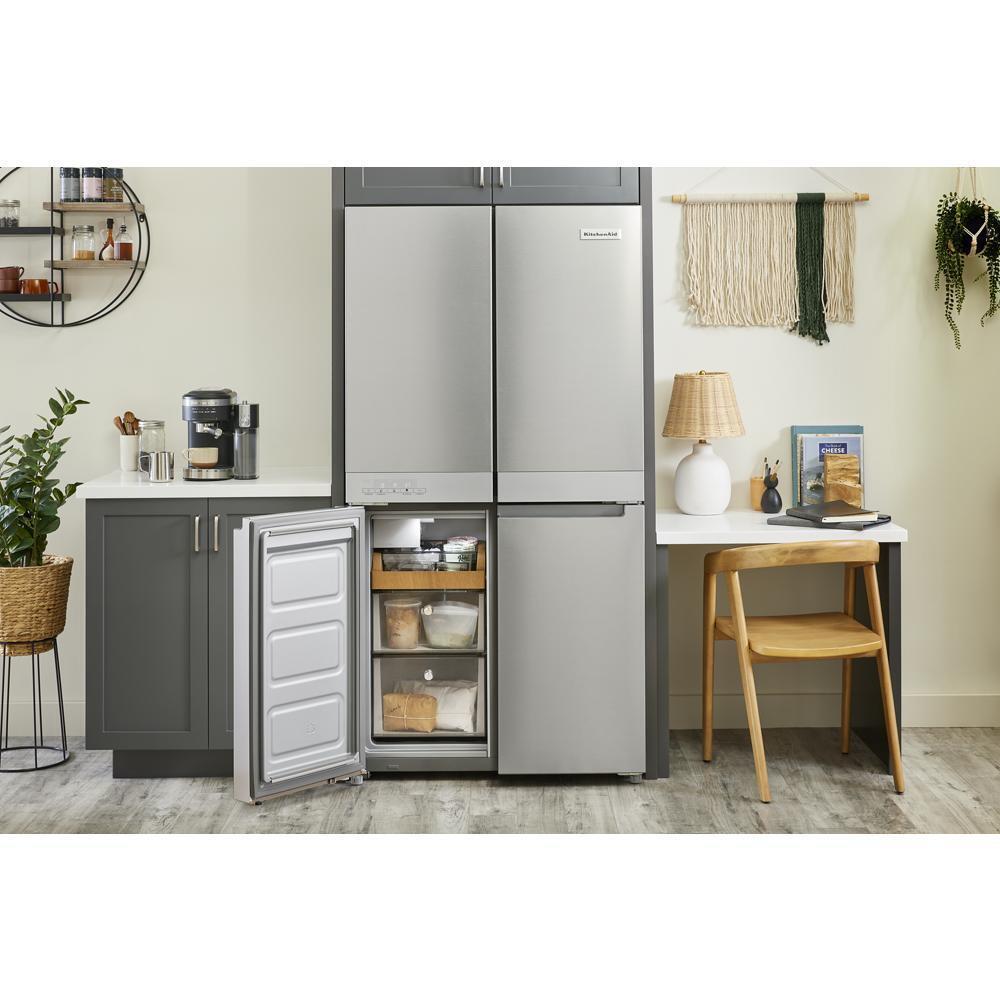 Kitchenaid KRQC506MPS 19.4 cu. ft. 36-inch wide Counter-Depth 4-Door Refrigerator with PrintShield™ Finish