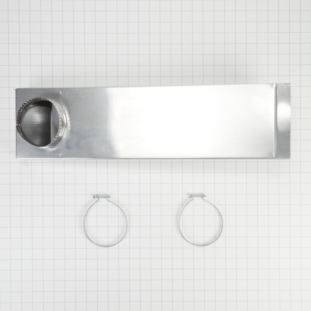 Whirlpool 4396037RP 0"-18" Dryer Telescoping Vent Periscope for 2.5" clearance, with 1 male snap-lock fitting, draw-band collar & 2 clamps.