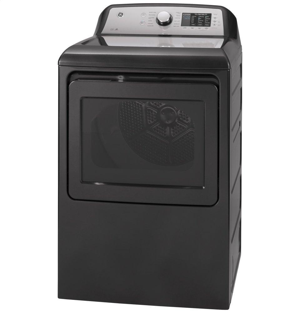 GTD72GBPNDG GE® ENERGY STAR® 7.4 cu. ft. Capacity aluminized alloy drum Gas Dryer with Sanitize Cycle and Sensor Dry