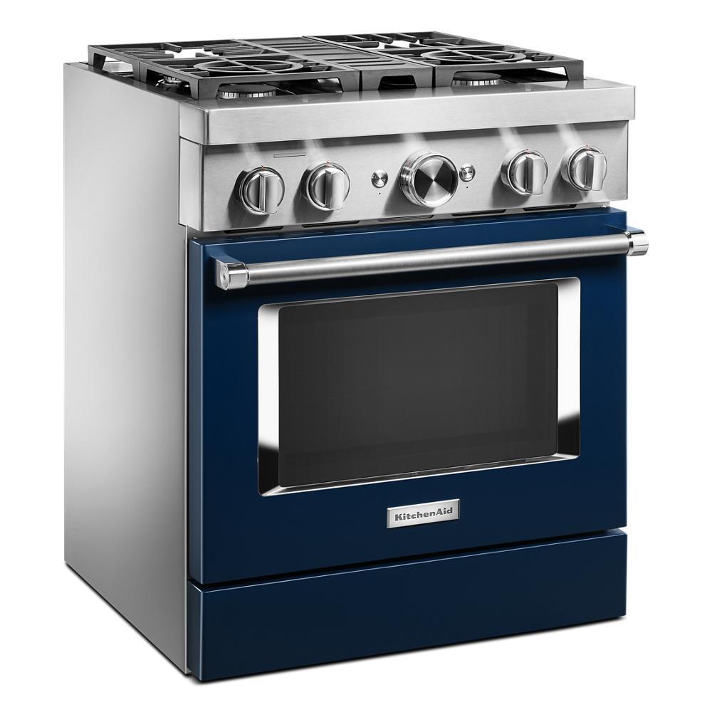 KitchenAid® 30'' Smart Commercial-Style Dual Fuel Range with 4 Burners