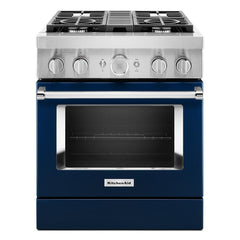 KFDC500JIB KitchenAid® 30'' Smart Commercial-Style Dual Fuel Range with 4 Burners