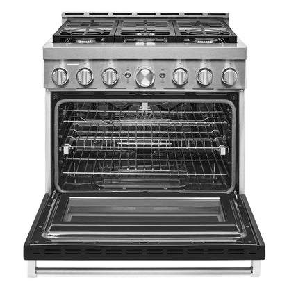 KFGC506JBK KitchenAid® 36'' Smart Commercial-Style Gas Range with 6 Burners